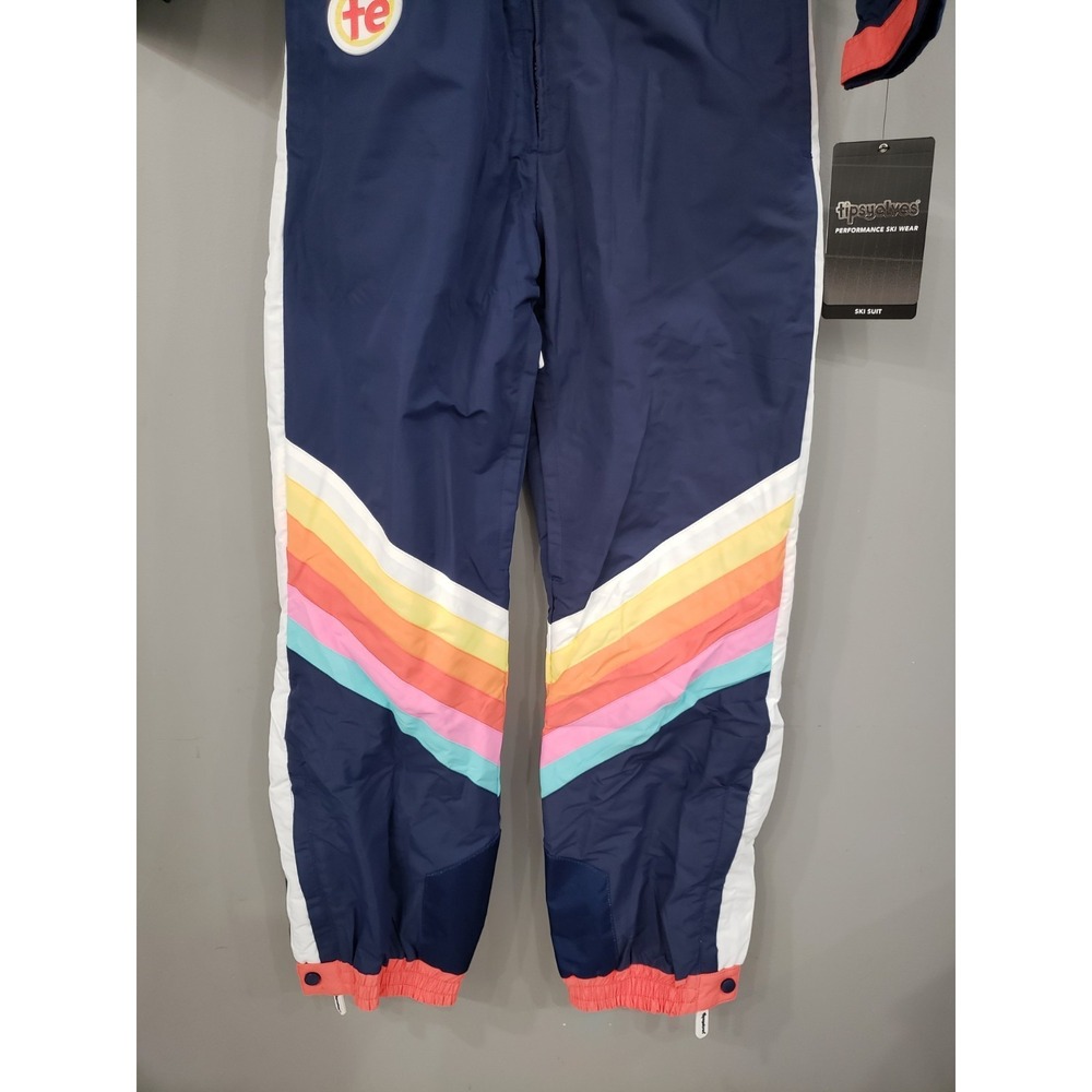NEW SMALL Tipsey Elves One Piece Santa Fe Shredder Snow Suit Ski Bodysuit Bib - Picture 3 of 7